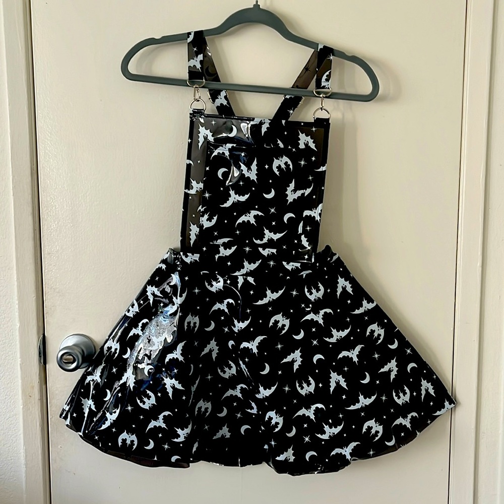 Spooky Halloween Trickz N’ Treatz PVC Black Dress